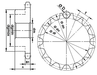 ASA Konveyor Zincir Dişli Formülü